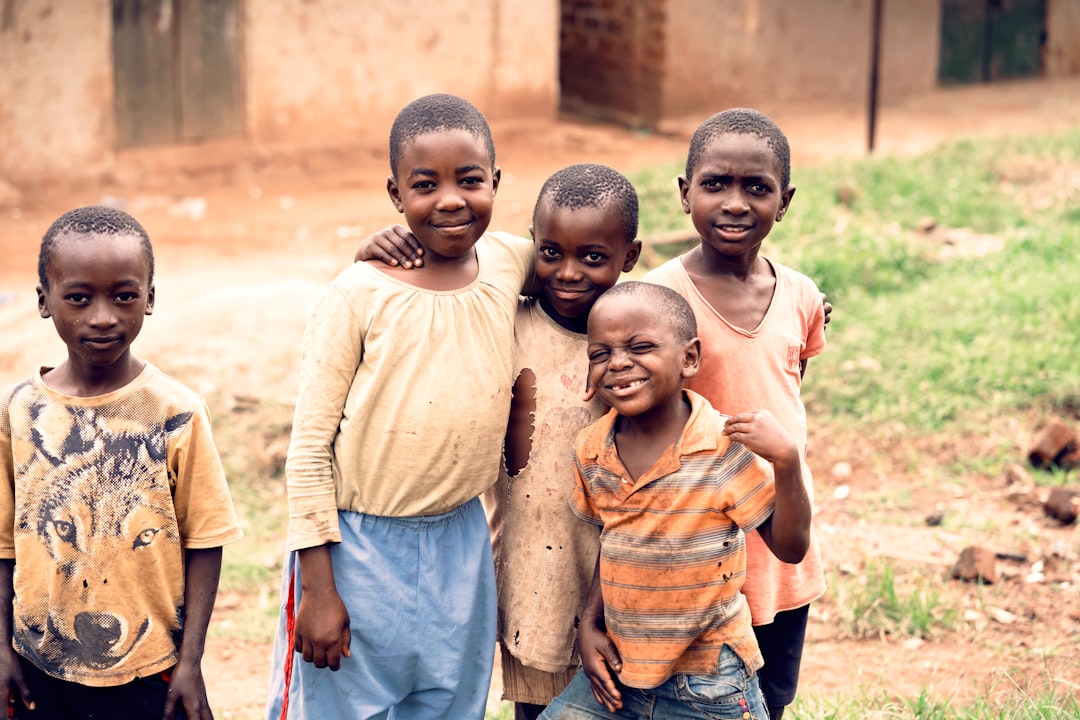 portfolio-02 Laughing african children in the Ugandan village.